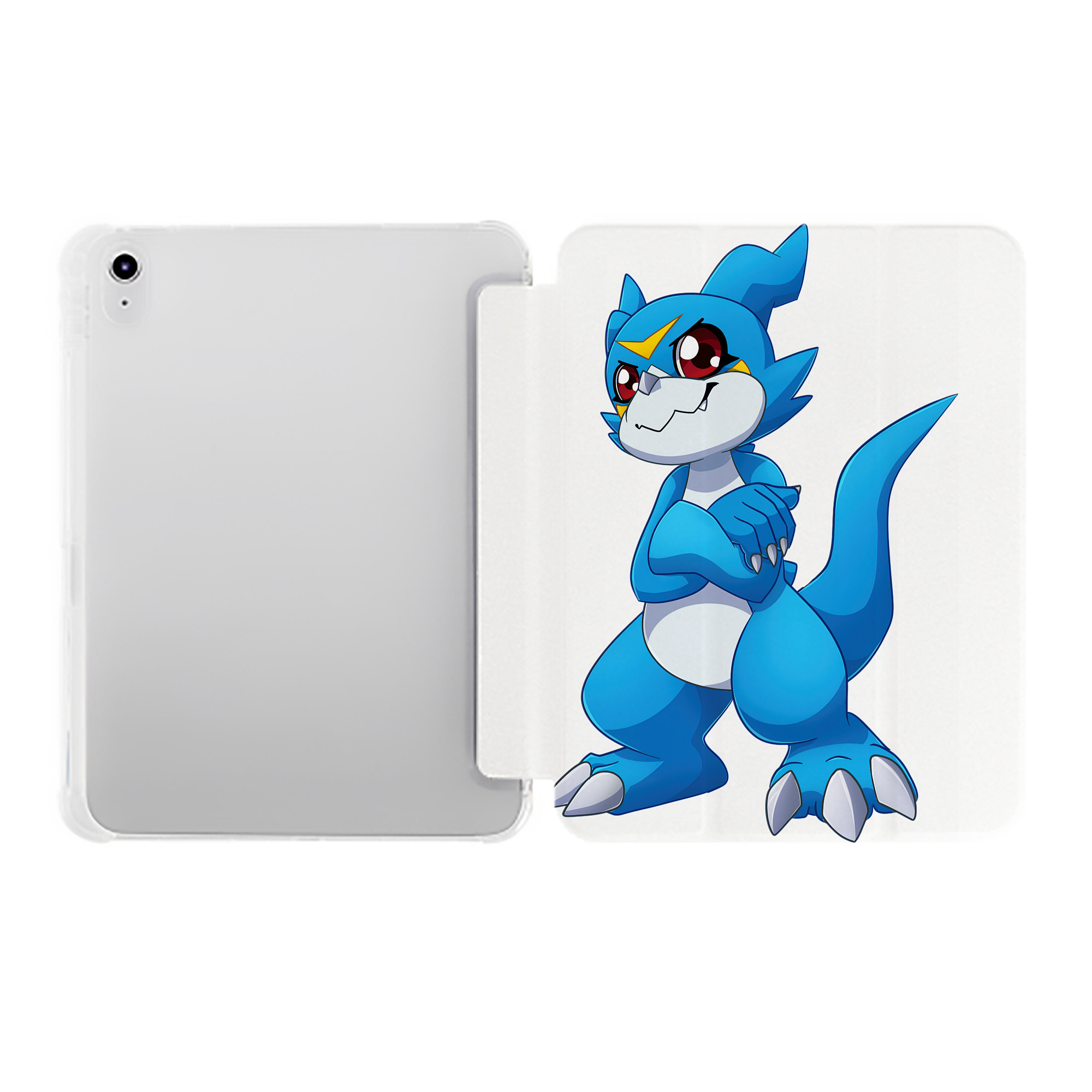 （画像用） Digimon デジタルモンスター/デジモン IPad ケース ペン収納付き 三つ折りスタンド PUレザー×シリコン 対応機種9.5/10.5/10.9インチ